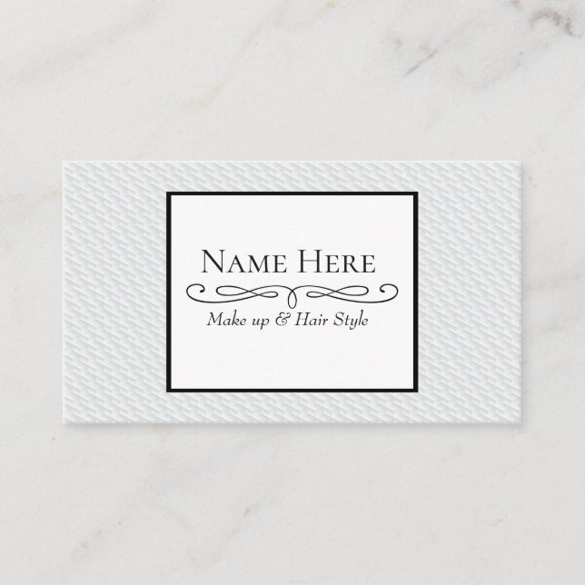 Cartão De Visita Quadrado branco gravado (Frente)