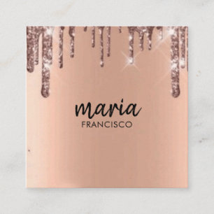 Cartão De Visita Quadrado Branco moderno quadrado elegante e minimalista