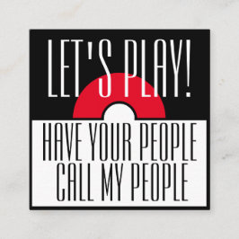 Cartão De Visita Quadrado Brincadeira da Criança 