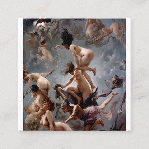 Cartão De Visita Quadrado Bruxas indo para o Sabá - Luis Ricardo Falero