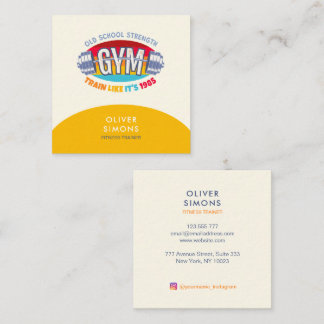 Cartão De Visita Quadrado Business Card for Fitness trainer