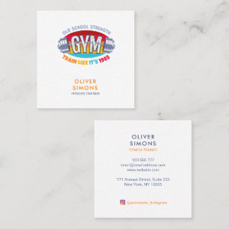 Cartão De Visita Quadrado Business Card for Fitness trainer