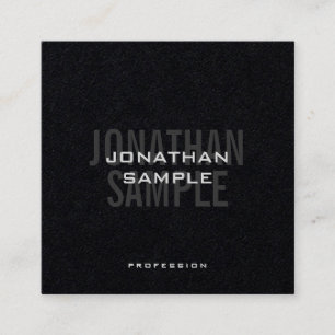 Cartão De Visita Quadrado Business Modern Modelo Premium Black Elegant