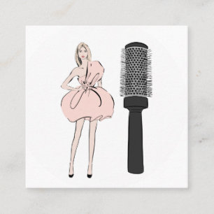 Cartão De Visita Quadrado Cabeleireiro