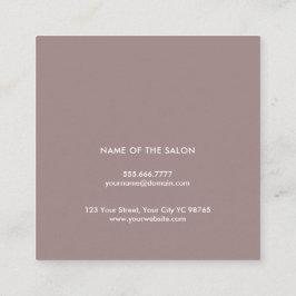 Cartão De Visita Quadrado Cabelo Dourado de Bobby Pinos Preto Mínimo Elegant