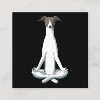 Cartão De Visita Quadrado Cachorro | Yoga Italiano Greyhound