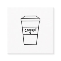 Café Mínimo Preto e Branco Moderno