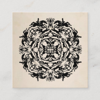 Cartão De Visita Quadrado Caleidoscópio equestre personalizado