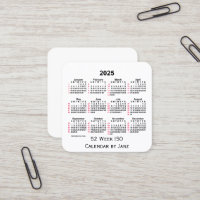 Calendário ISO 2025 White 52 Week por Janz