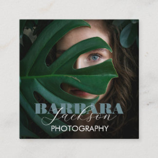 Cartão De Visita Quadrado Caligrafia Elegante Profissional