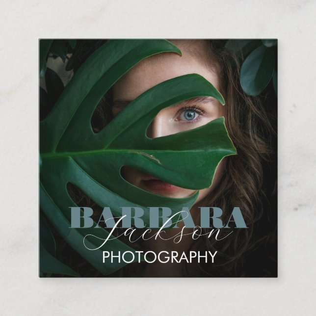 Cartão De Visita Quadrado Caligrafia Elegante Profissional (Frente)