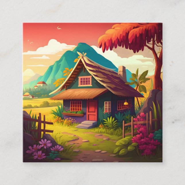 Cartão De Visita Quadrado Câmara tradicional filipina-36543 (Frente)