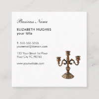 Candelabros antigos de cobre brancos elegantes