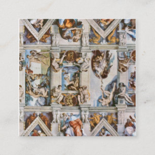 Cartão De Visita Quadrado Capela Sistina Ceiling Michelangelo