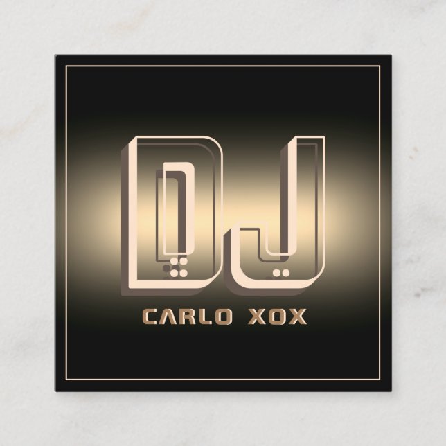 Cartão De Visita Quadrado Carro comercial quadrado abstrato DJ futurístico m (Frente)