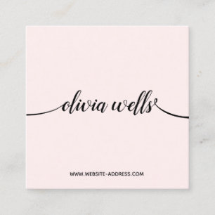 Cartão De Visita Quadrado Carro Comercial Quadrado de Script de Assinatura R