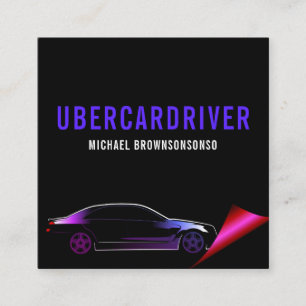 Cartão De Visita Quadrado Carro do driver móvel