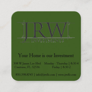 Cartão De Visita Quadrado Cartão de código QR quadrado