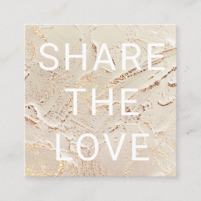 Cartão De Visita Quadrado cartão-falso de ouro texturizado (Frente)