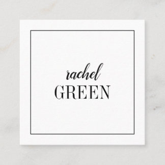 Cartão De Visita Quadrado Cartão minimalista quadrado