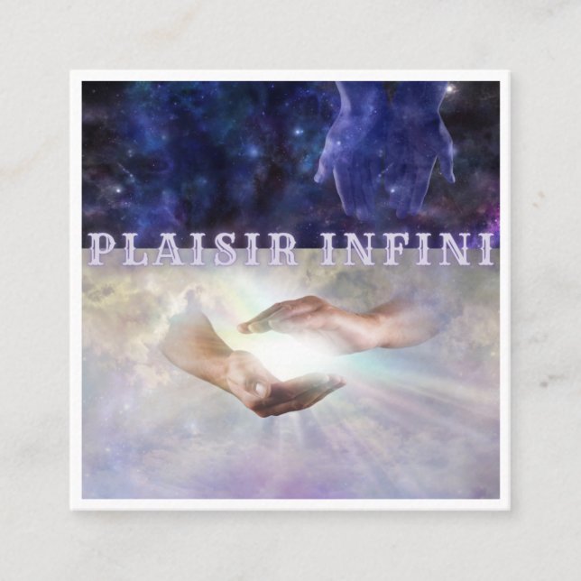 Cartão De Visita Quadrado Carte De Visite Les mains de PLAISIR INFINI (Frente)