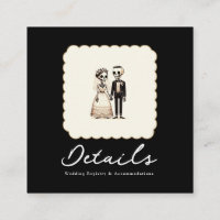 Cartoon Skeleton Bride + Detalhes do Casamento do 