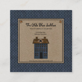 Cartão De Visita Quadrado Casa Saltbox Primitiva da Rússia no Kraft Sq