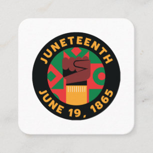 Cartão De Visita Quadrado Celebração do Juneteenth Comemorando a Liberdade e