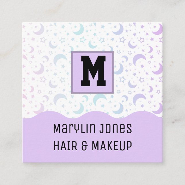 CARTÃO DE VISITA QUADRADO CELESTIAL HALLOWEEN (Frente)