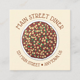 Cartão De Visita Quadrado Chana Masala Chole Indian Comida Chickpea Dish