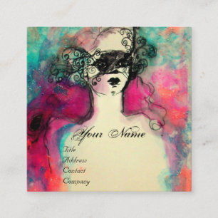 Cartão De Visita Quadrado CHARM MONOGRAM / Beleza Misteriosa