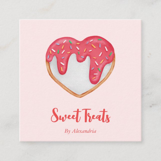 Cartão De Visita Quadrado Chef de cozinha cozinheira personalizada de chic (Frente)