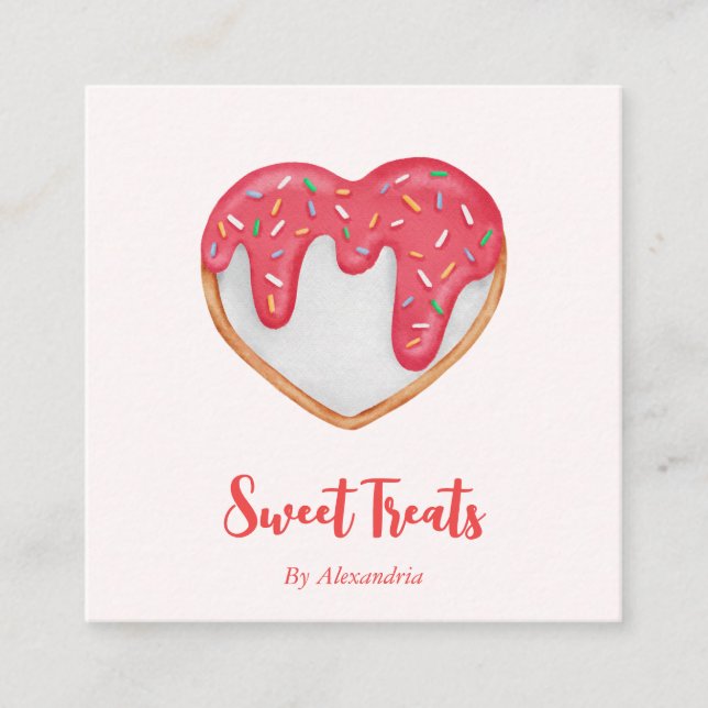 Cartão De Visita Quadrado Chef de cozinha cozinheira personalizada de chic (Frente)