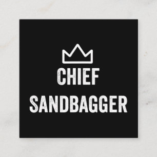 Cartão De Visita Quadrado Chefe Sandbagger Golf Meme Bjj Chess Sandbag