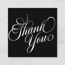 Cartão De Visita Quadrado Chic Moderno Obrigado Pela Promessa De Sua Empresa