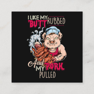 Cartão De Visita Quadrado CHURRASCO CHURRASCO Grillmaster Like Bumbum Rubbed