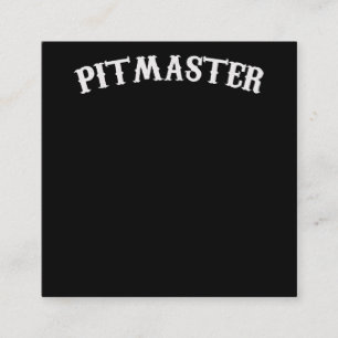 Cartão De Visita Quadrado Churrasco   CHURRASCO Pitmaster Pai Fars Day