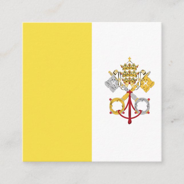 Cartão De Visita Quadrado Cidade vaticano Santa Sé Ver Sinalizador Emblem (Frente)