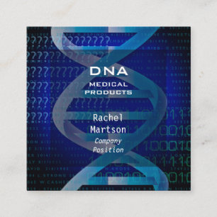 Cartão De Visita Quadrado Ciência Médica DNA Moderna