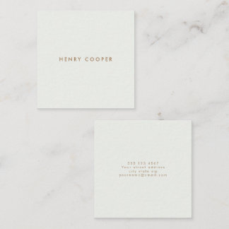 Cartão De Visita Quadrado Cinzas de luz moderna profissional simples