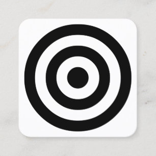 Cartão De Visita Quadrado Círculos Concentrados