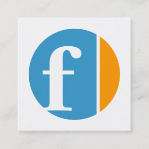 Cartão De Visita Quadrado círculos do esmagamento da cor