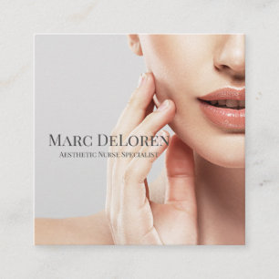 Cartão De Visita Quadrado Cirurgião Cosmético do Enfermeiro Estético