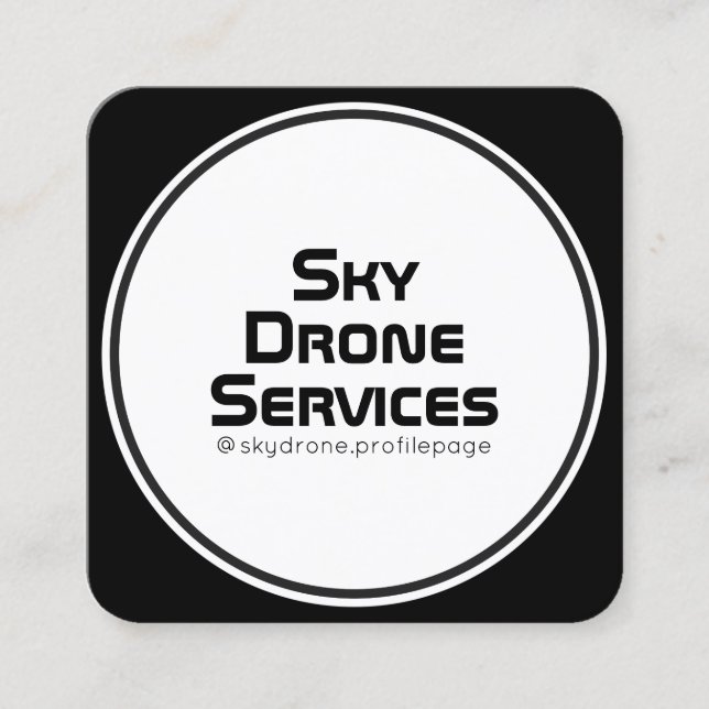 Cartão De Visita Quadrado cobrir de inspiração tecnológica arredondado (Frente)