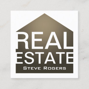 Cartão De Visita Quadrado Cobrir de quadro gráfico home da forma da casa