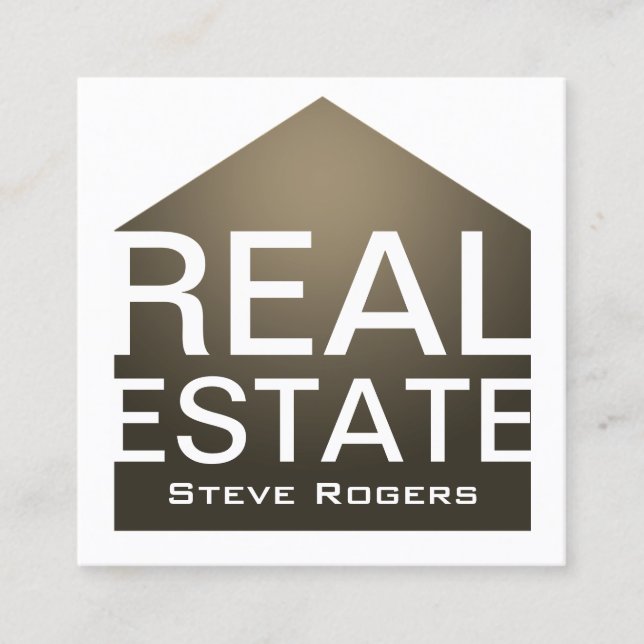 Cartão De Visita Quadrado Cobrir de quadro gráfico home da forma da casa (Frente)