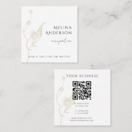 Cartão De Visita Quadrado Código QR Daisy Wildflower simples