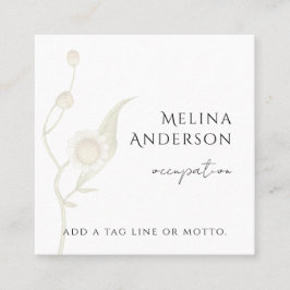 Cartão De Visita Quadrado Código QR Daisy Wildflower simples