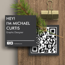 Código QR de Designer Gráfico Moderno Cinza