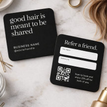 Código QR de 'Indique um Amigo' para Salão de Cabe